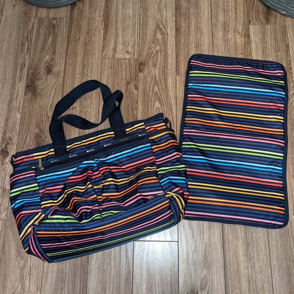 Lesportsac Bags Euc Lesportsac Ryan Diaper Bag Set Poshmark